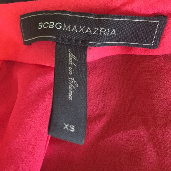 BCBGMaxAzria Fais Lipstick Red Silk Dress AHS - Picture 6 of 8